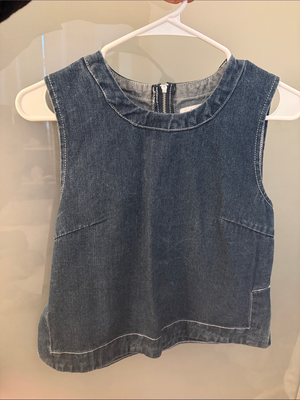 Petal & Pup Girls' Denim Tank Top in Blue